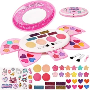 Makeup Toy Set Fold Out Makeup Palette with Mirror for Girls Kids Gift Toys - Picture 1 of 7