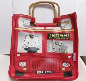 Chibi Cat TENSHI TRANSPORTE Rojo AUTOBÚS Tenshineko Ángel Gatito Aislado Bolsa de Almuerzo - Imagen 1 de 9