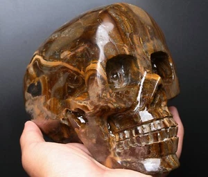 2295 g Esqueleto de cuarzo natural ojo de tigre calavera talla 1 - Imagen 1 de 8
