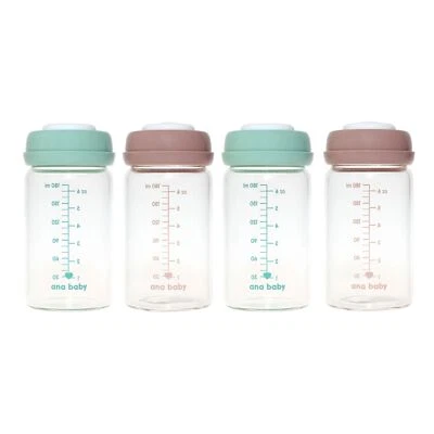 Glass Breastmilk Storage Bottles, Pack of Four, 180ml - Image 1 of 4