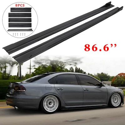 Divisor de labios de extensión negro brillante faldones laterales negro para Volkswagen Jetta 86,6"" Foto 1 de 4