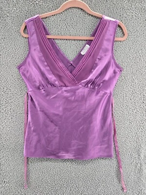 Camiseta sin mangas Y2K para mujer mediana sin mangas púrpura hada años 90 vintage George elástica Foto 1 de 4