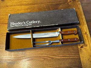 Herder’s Cutlery 2 Piece Carving Set 2210/26-10 High Carbon Steel Made in JAPAN - Picture 1 of 14