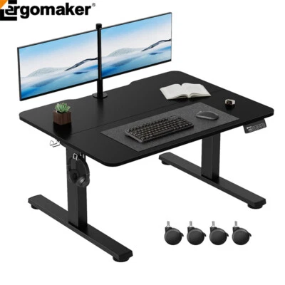 Ergomaker 80CM Electric Standing Desk Adjustable Height Low Type Table Black New - image 1 of 4