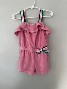 Janie and Jack Toddler Girl Terry Swim Cover up Romper Pink Size 3t - Picture 1 of 4
