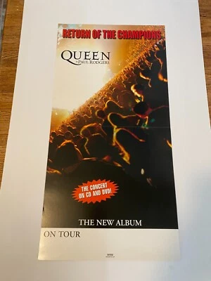 QUEEN + PAUL RODGERS "Return Of The Champions" 61cm x 30cm Promo Display Flat - Image 1 of 2