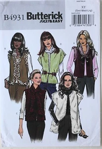 Butterick 4831 Fast & Easy Misses / Miss Petite Vests Sewing Pattern S-M-L 4-14 - Picture 1 of 1