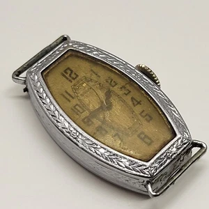 VTG 1927 Bulova Princine Woman's Watch 14k White Gold Filled 15 Jewles 6AF - Picture 1 of 6