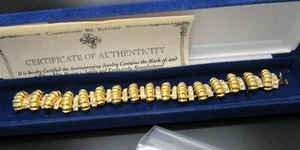 CAMROSE & KROSS JACQUELINE KENNEDY JBK  24K GP CRYSTAL BRACELET & EXT. NIB - Picture 1 of 6