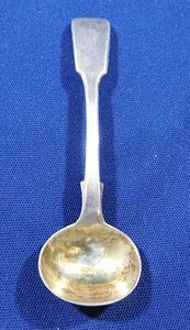 ANTIQUE ENGLISH CS STERLING MANUFACTURED MASTER SALT SPOON #1 - Picture 1 of 3