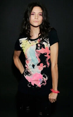 New IRON FIST Abstract Watercolour Swan T-shirt Artsy PUNK Rock Goth XS 6-8 - Image 1 of 4