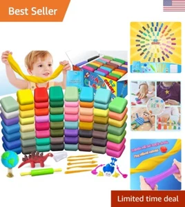 Modeling Clay Kit - 62 Colors Air Dry Magic Clay, Best Gift for Boys & Girls ... - Picture 1 of 7