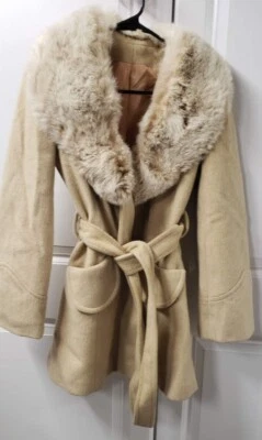 Vintage Jofeld Styled by Guido Women's Coat Pockets Button Belt Nice - Image 1 of 4