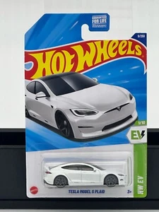 2025 Hot Wheels White Tesla Model S Plaid 9/250 HW EV 1/10 - Picture 1 of 1