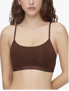 Calvin Klein Women Form to Body Unlined Bralette Umber Size S - Picture 1 of 2