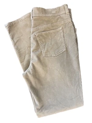 Calça de veludo feminina Gloria Vanderbilt tamanho 12 bronzeada 34 x 30 mistura de algodão - Imagem 1 de 4