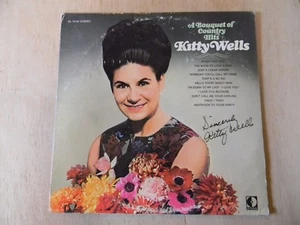 SIGNIERT ~ KITTY WELLS ~ ""BOUQUET OF COUNTRY HITS"" -33 1/3 LP-PHONO ~ SCHALLPLATTENALBUM - Bild 1 von 4
