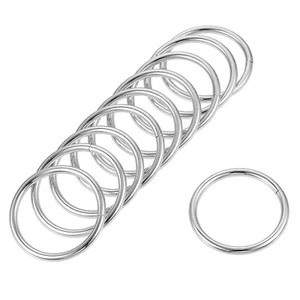 304 Stainless Steel Round Ring Heavy Duty Solid O Ring Welded Outer Dia 20-100mm - Picture 1 of 13