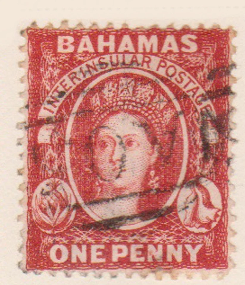 (F193-37) 1882-9 Bahamas 1d vermillion QVIC stamp (AL)  - Image 1 of 1