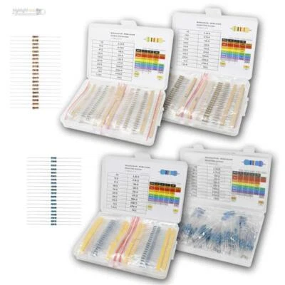 Kohle-/Metallschicht Widerstände Set 400-teilig, 20 Werte im Sortiment 1-1M Ohm - Bild 1 von 4