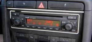 D Chrom Rahmen für Radio / Audi A4 B6 2000 - 2004 - Edelstahl poliert - Picture 1 of 3