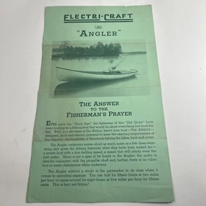 1920 Electri-Craft The “Angler” - Rare Original-Boating  Catalog Brochure - Picture 1 of 22