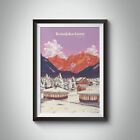 Affiche de voyage station de ski Kranjska Gora Slovénie - encadrée - imprimés de liste de seau