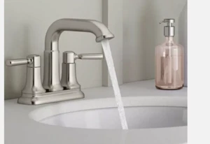 KOHLER Ealing Brushed Nickel 2-Handle 4-in Bathroom Faucet +Drain K-R33043-4D-BN - Picture 1 of 4