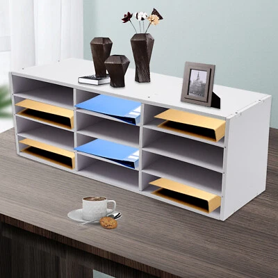 For Classroom 4-Tier Mail Sorter Organizer Countertop Literature Student Mailbox - Image 1 of 4