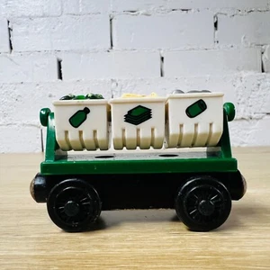 Green Recycling Car Thomas the Tank Engine & Friends Wooden Railway Trains - Picture 1 of 9