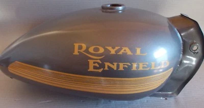 Tanque de combustible Royal Enfield Bullet # 597006 gris Athena 1950-2007 Foto 1 de 4