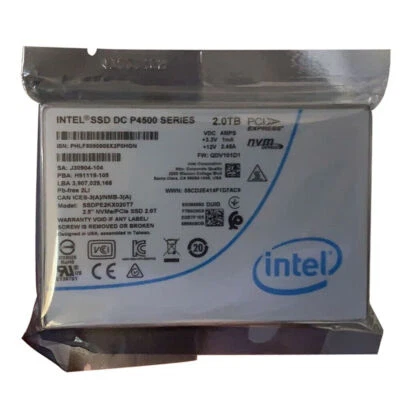 Intel 2TB SSD P4500 Series DC NVME 2.5" SSDPE2KX020T701 Solid State Drive - Image 1 of 2