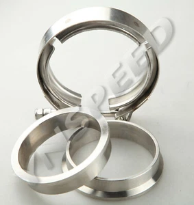 US STOCK 3" pulgadas 304 bridas de acero inoxidable y 304 SS V-Band abrazadera kit - Imagen 1 de 11