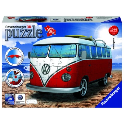 162pc Ravensburger VW Kombi Bus 3D Model Jigsaw Themed Puzzle Play Toy 10+ - image 1 of 2