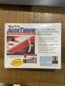 Misuratore di deflessione superficiale Great Planes Accu Throw NUOVO sigillato - Foto 1 di 9