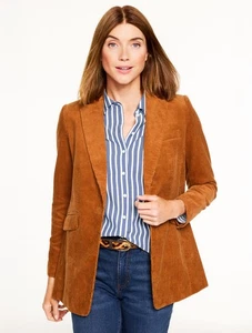 Corduroy Blazer color ACORN BROWN at Talbots, NWT $199, All size - Picture 1 of 4