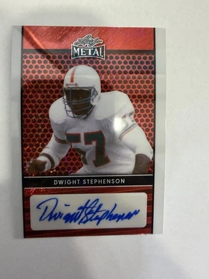 💥2024 Leaf Collective DWIGHT STEPHENSON Red Shimmer RC Auto #d 5/5 SSP Legend - Image 1 of 2
