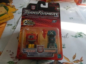 Raro Transformers Robots In Disguise 2001 paquete de 2 W.A.R.S. & Sellado transversal - Imagen 1 de 4