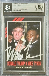 Mike Tyson Signed Fiterman Exclusive Card Beckett 18051622 President Trump - Picture 1 of 2