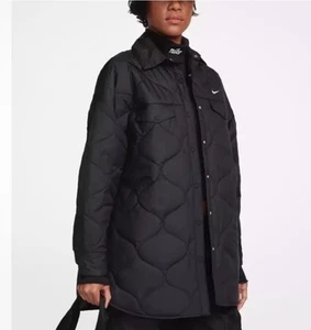 Nike Damen Gr. XL Steppmantel Trench Oversized, schwarz 165 $ Ret. Neu mit Etikett - Bild 1 von 10