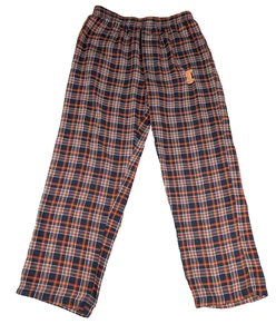 Illini | NCAA | Bottom Drawer | Orange/Blue | Men | Plaid Pajama Sleep Pants | S - Picture 1 of 8
