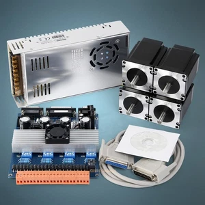 4 Axis TB6600 Controller 0-15A HB Nema23 Stepper Motor 24V PSU For CNC Kit - Picture 1 of 9