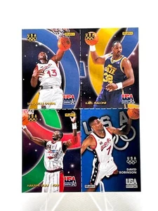 Shaquille O' Neal 1996 Skybox USA Basketball Quad #Q11 Shaq w/ Robinson Hakeem - Picture 1 of 3
