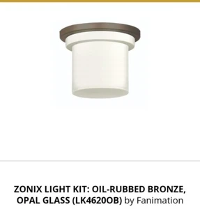Kit de Luz de Bronce Aceitado Integrado Fanimation LK4620OB Zonix NUEVO - Imagen 1 de 4