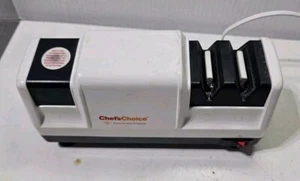 Chefs Choice 100 Diamond Hone Electric Knife Sharpener 3-Stage White Tested - Picture 1 of 6