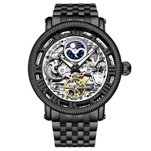 Stuhrling 3922 5 Special Reserve Automatic Dual Time Stainless Steel Mens Watch - Picture 1 of 3