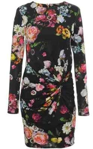 Vestido para mujer Ted Baker Izzie pintura al óleo floral manga larga ~ talla 1 ~ Reino Unido 8 - Imagen 1 de 13
