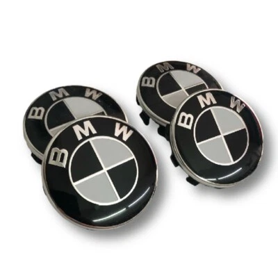 Per BMW 4PCS Ø56mm Coprimozzi Hubcaps wheel Centre caps Dopo il 2020 Nero Bianco - Image 1 of 4