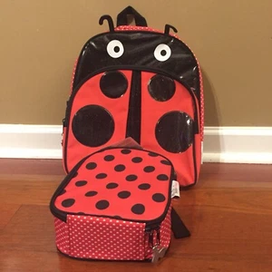 Adorable 2017 American Girl Wellie Wishers Ladybug Backpack & Lunch Box Tote New - Picture 1 of 9