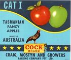 SALE- Vintage Tasmania Apple Case Labels Fruit Art Poster "bakers dozen" A (13)